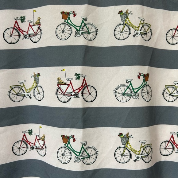 NWT Sugarhill Boutique Bicycle Print Striped Women's Tee - Picture 2 of 6